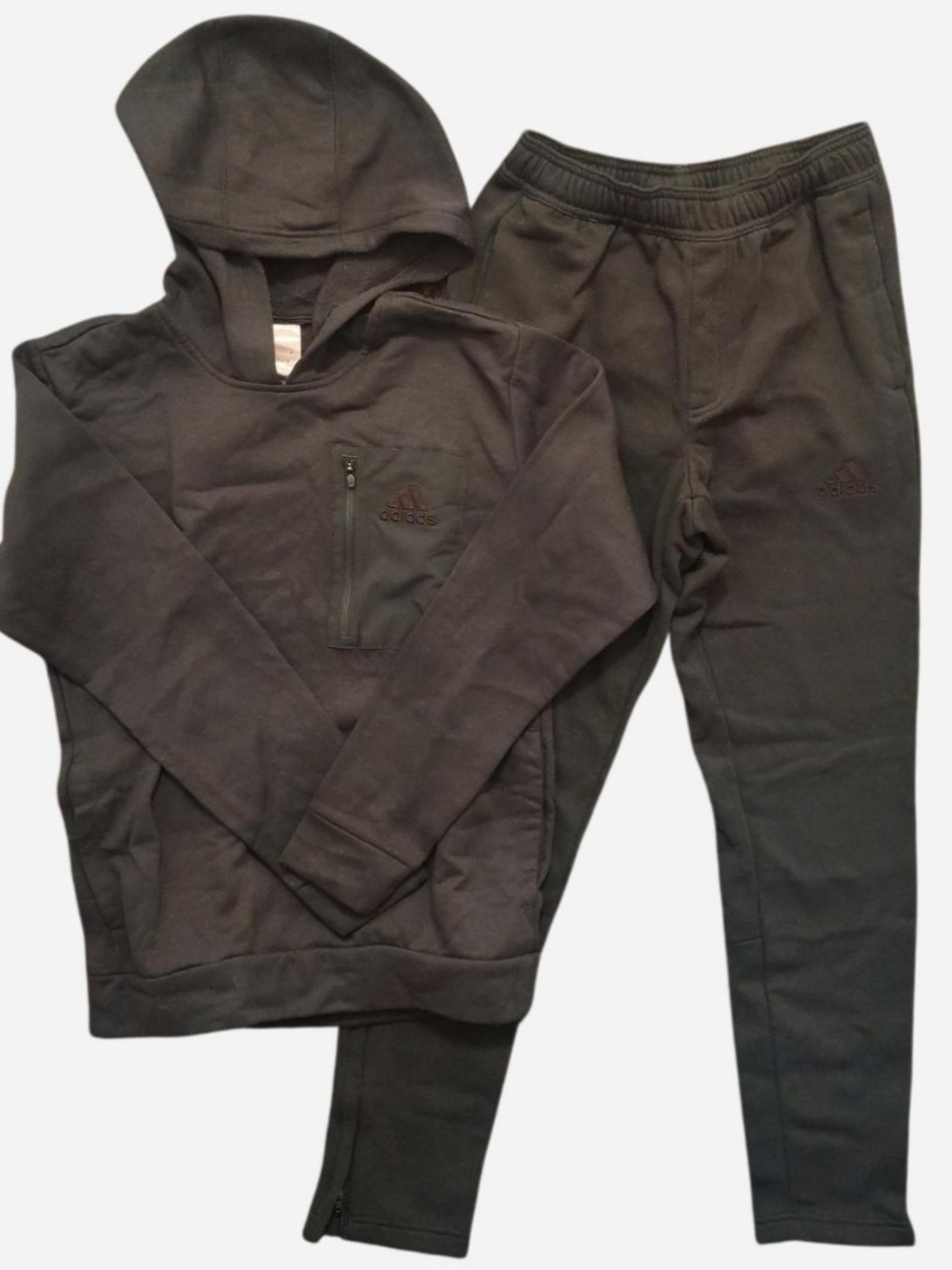 adidas Mens Dark Green Hoodie & Joggers Set